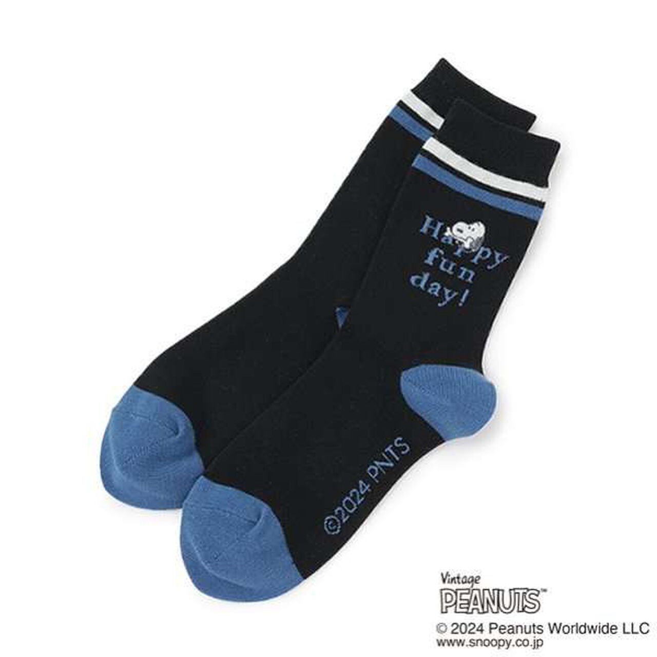 [Made in Japan] [PEANUTS] Striped Crew Socks,Off white, large image number 6