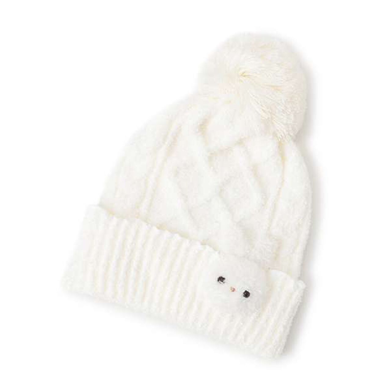 Boa Rabbit Mascot Marshmallow Knit Hat,Light pink, large image number 6