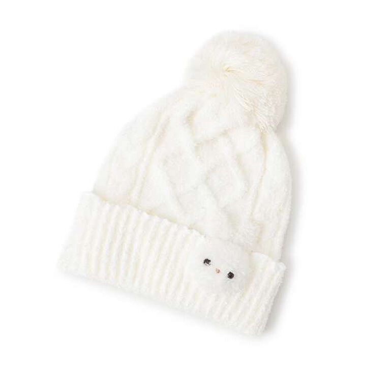 Boa Rabbit Mascot Marshmallow Knit Hat,Light pink, medium image number 6