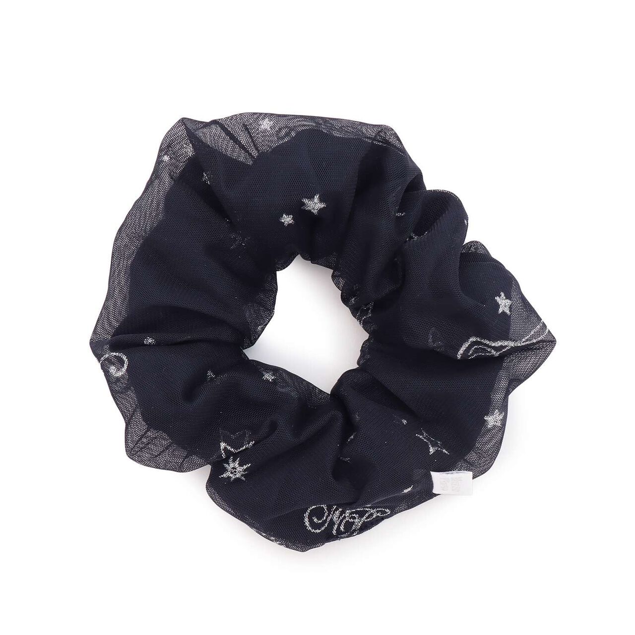 Musical Note Series Tulle Scrunchie,Navy, large image number 0
