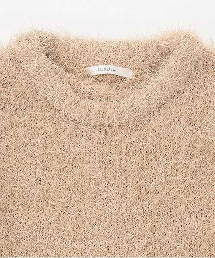 Fringe Knit Pullover,Charcoal gray, medium image number 2