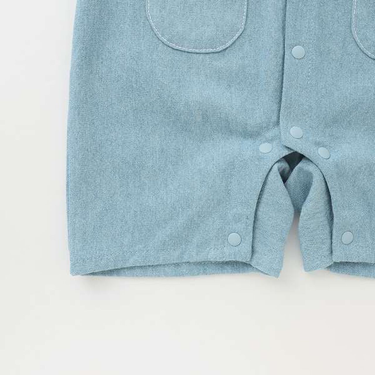 Salope-Style Short-Sleeve Coverall,Off white, large image number 7