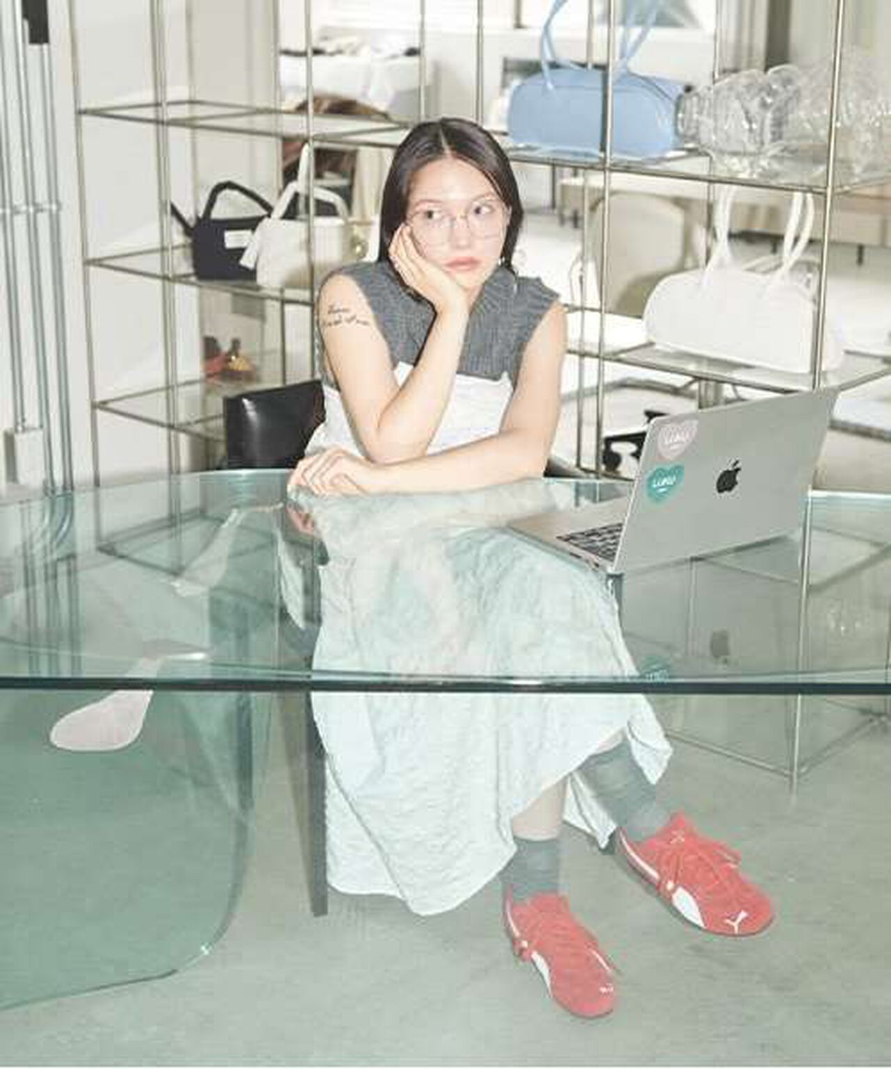 Flower Jacquard Camisole One-Piece Dress,Black, large image number 1