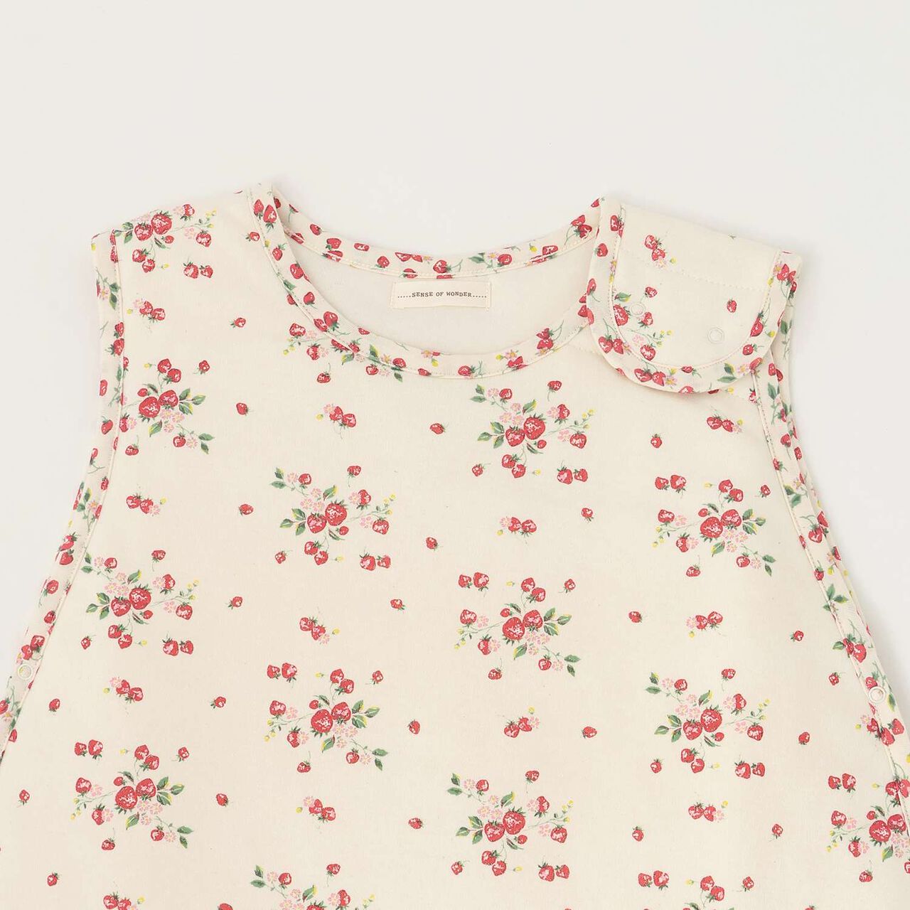 Wild Strawberry Sleeper [Organic] [Made in Japan],Pearl white, large image number 2