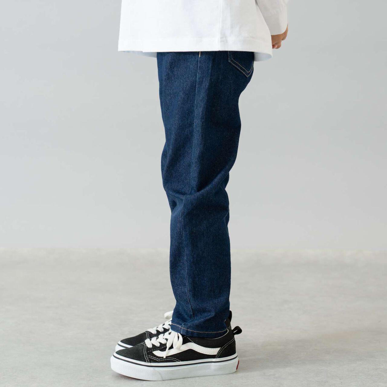 Denim Slim Straight Pants,Gray, large image number 2