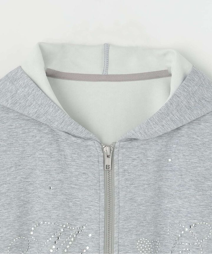 Lace-Up Stone Wash Loose Hoodie,Black, medium image number 8