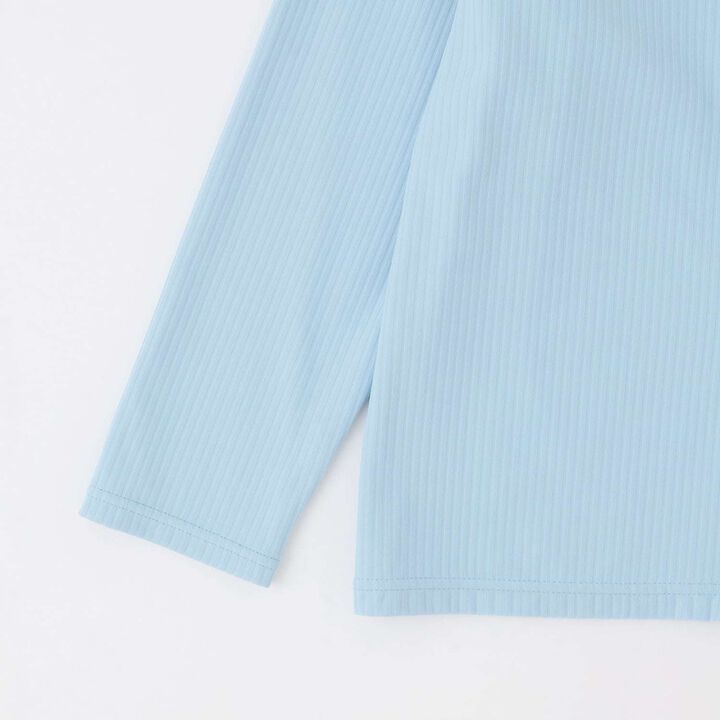 [SWIM] [UV Protection] Rash Guard Cardigan with Ribbon,Sax blue, medium image number 7