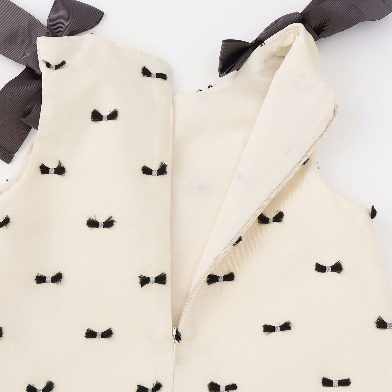 Link Shoulder Ribbon Jumper Skirt,Navy, large image number 16