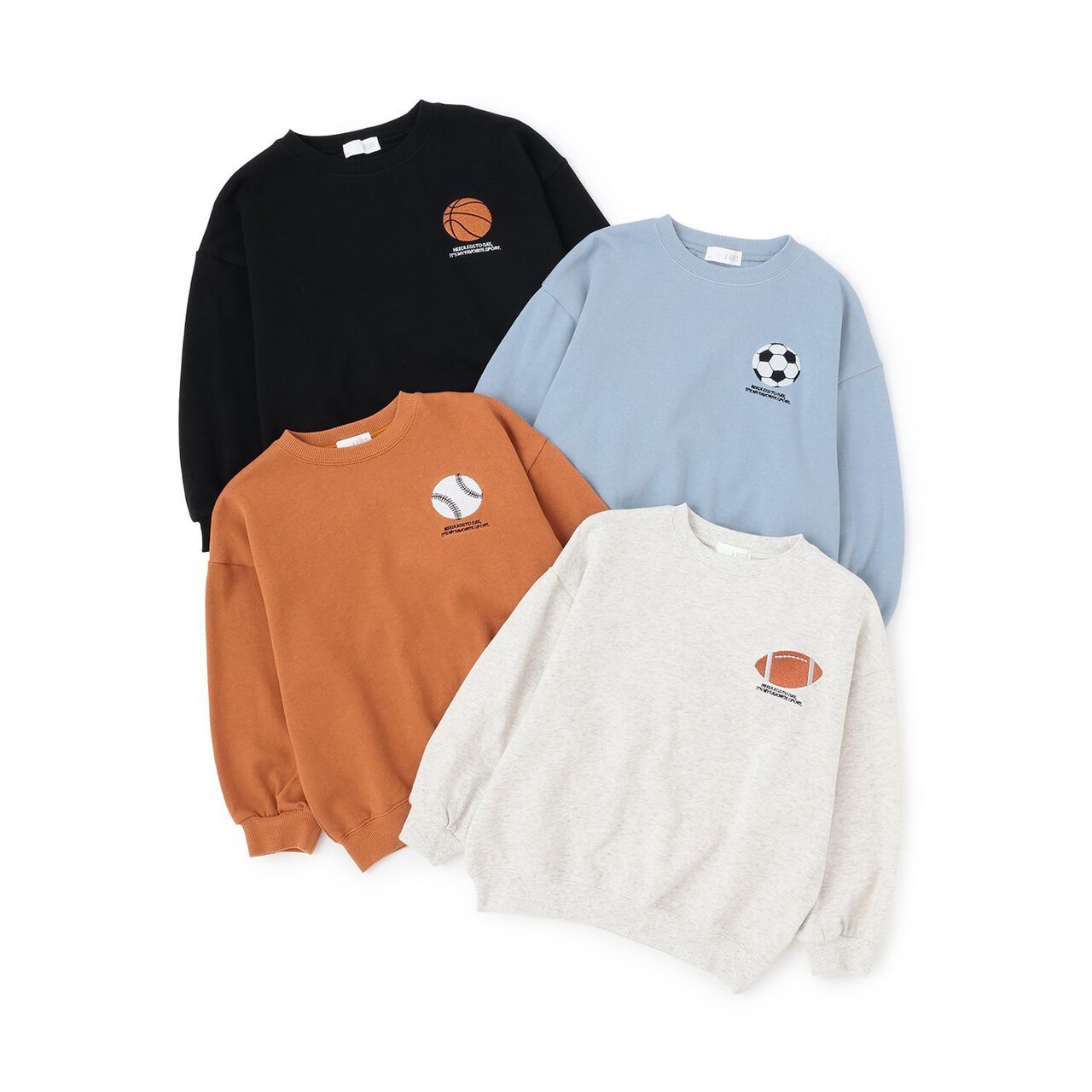 Goodbye Pills Fleece Sports Motif Assortment Sweatshirt,Blue gray, large image number 14