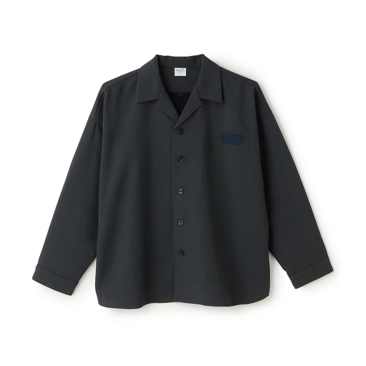 [Parent-Child Matching] Assorted Souvenir Embroidered Long-Sleeve Shirt,Charcoal gray, large image number 9