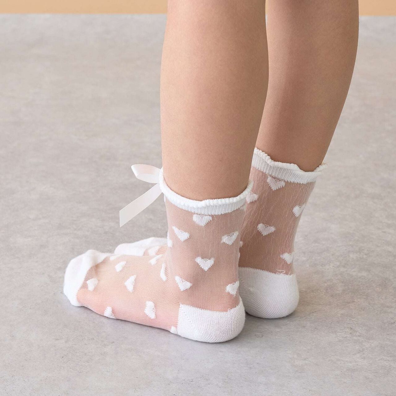 Sheer Crew Socks,Off white, large image number 7