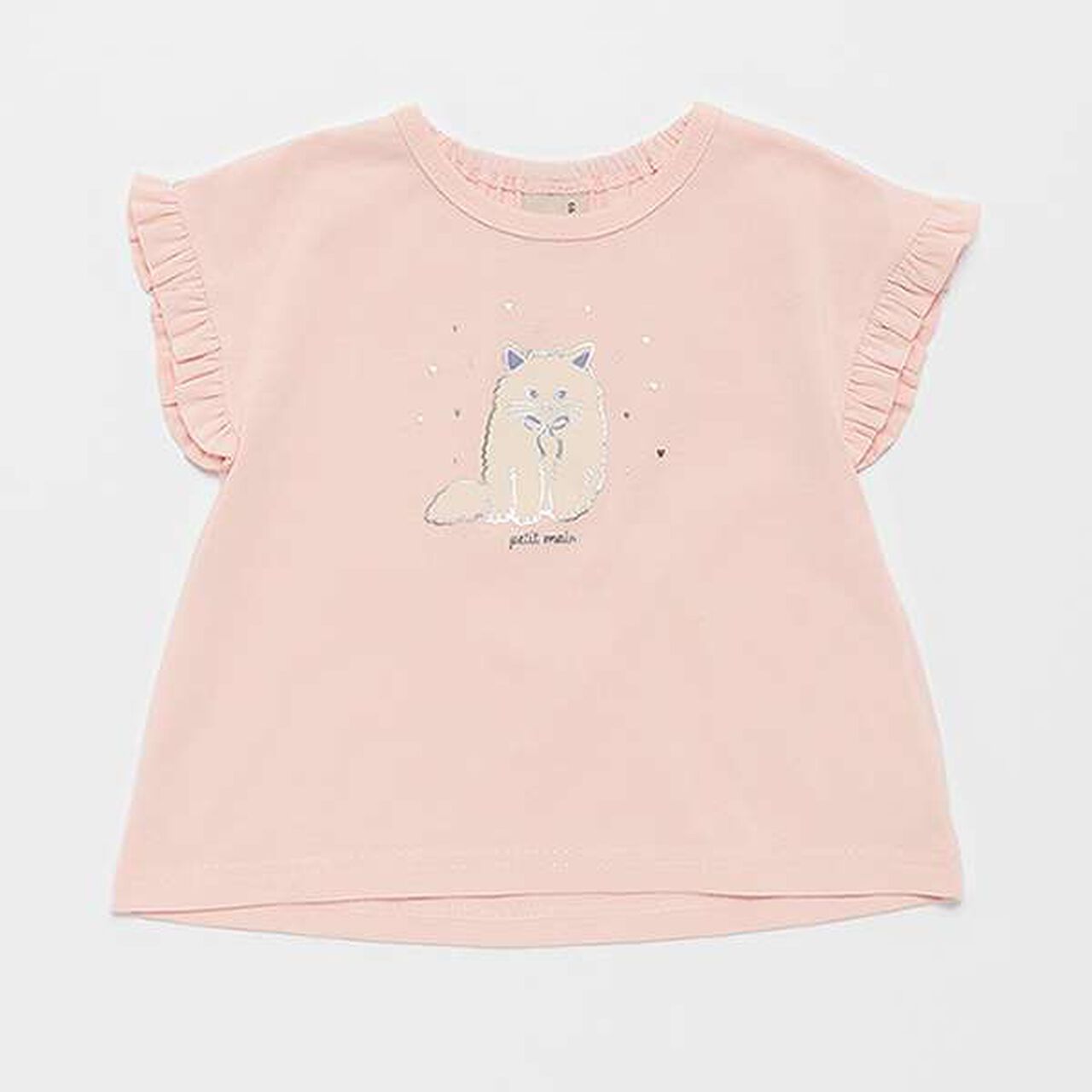 Ruffled Sleeve T-Shirt,Ivory, large image number 11