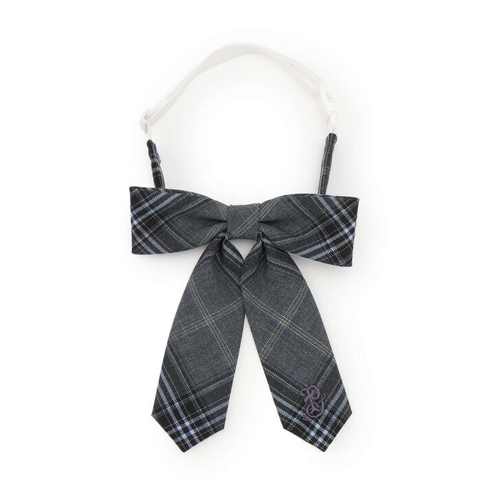 [Graduation Attire] Check Ribbon Tie,Gray, medium image number 0