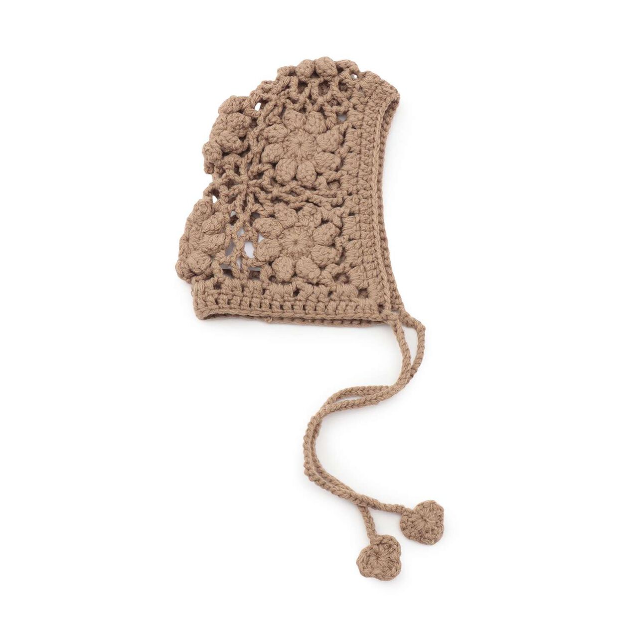 Crochet Bonnet,Mocha tea, large image number 3