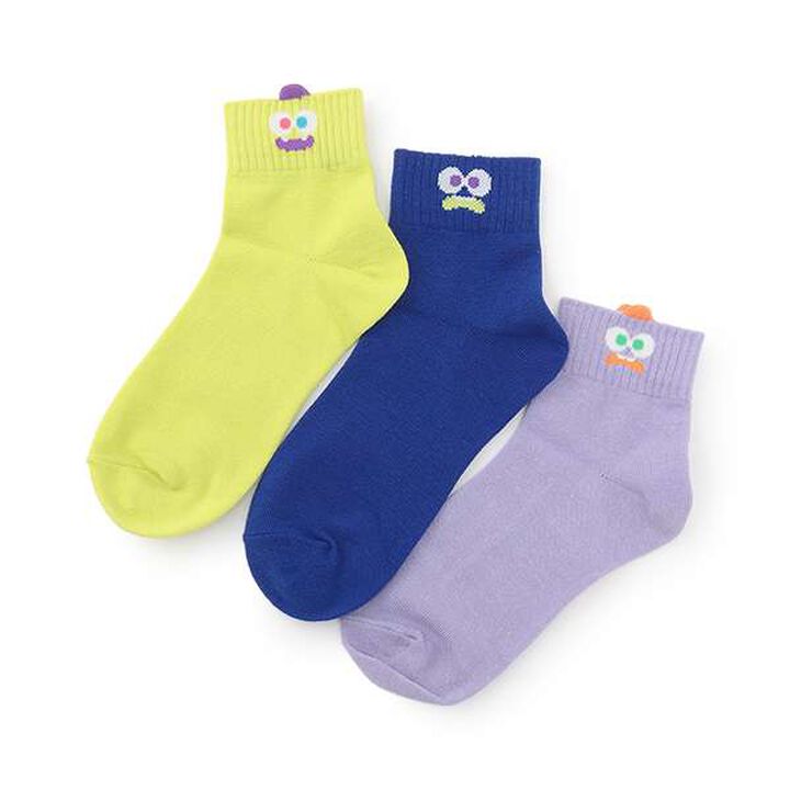 Monster Crew Length Socks,Lavender, medium image number 5
