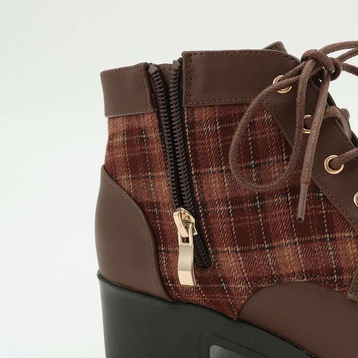 Checkered Short Boots,Black, medium image number 7
