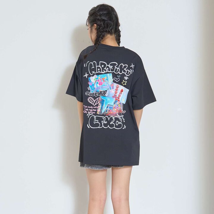 [LTXC/Multi-Function] Photo Graffiti Tunic T-Shirt Dress,, medium