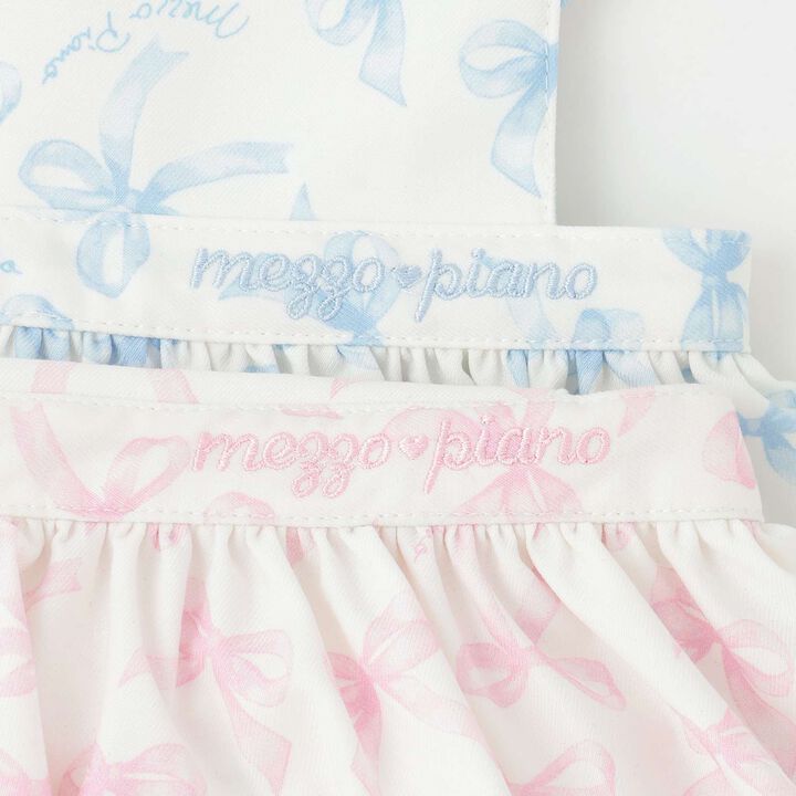 Ribbon Pattern Apron & Headband Set [Box Included],Pink, medium image number 4