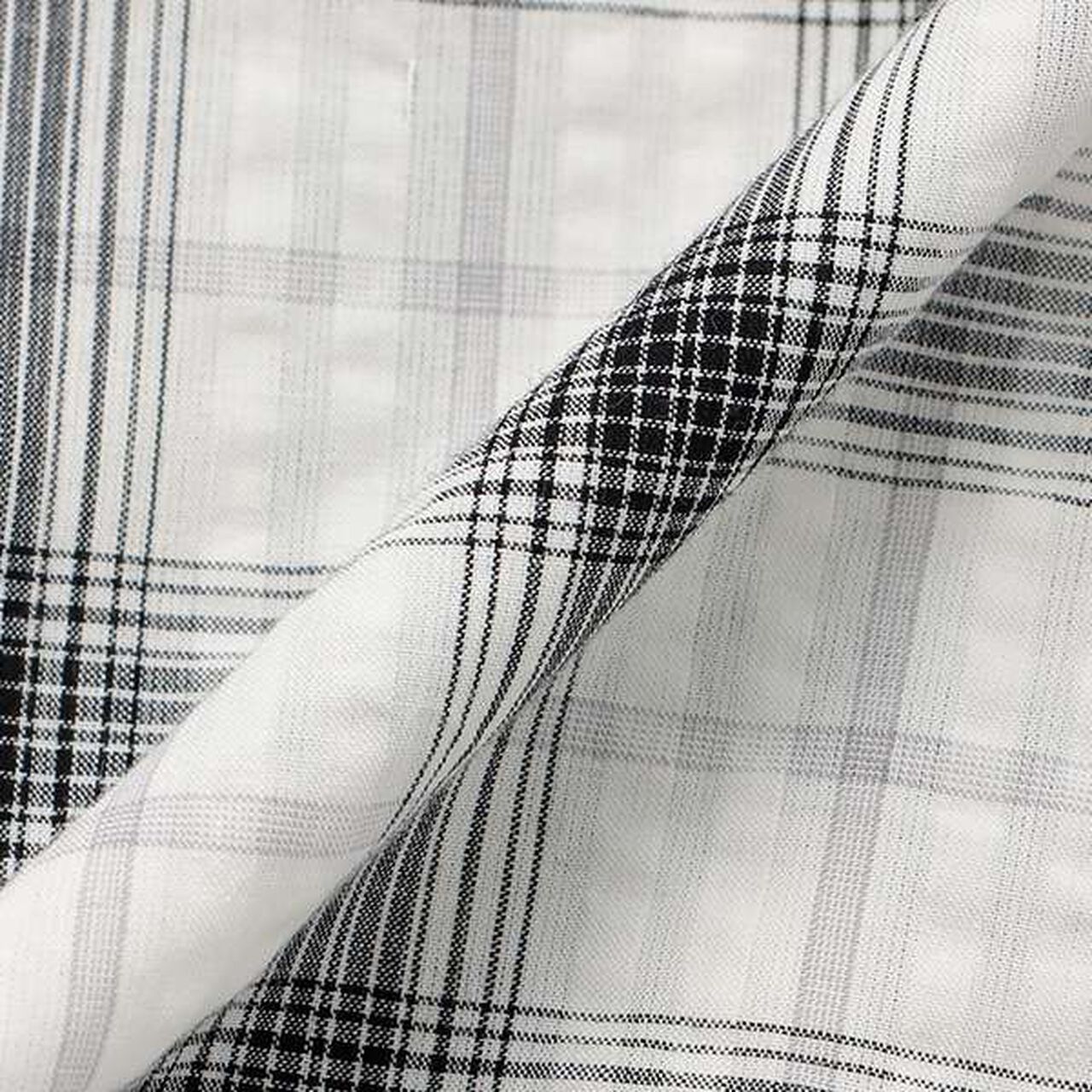 [100% Cotton] Checkered Sleeveless Drawstring Shirt,Black, large image number 7