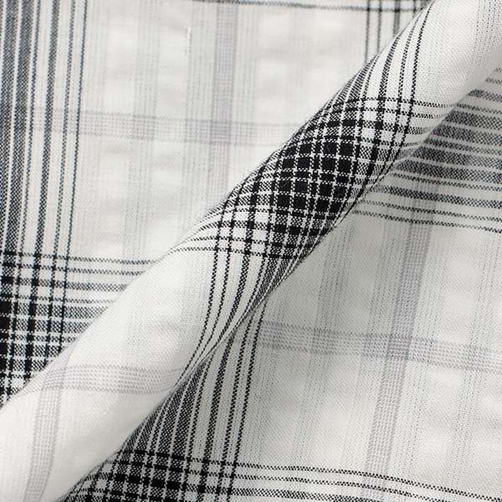 [100% Cotton] Checkered Sleeveless Drawstring Shirt,Black, medium image number 7