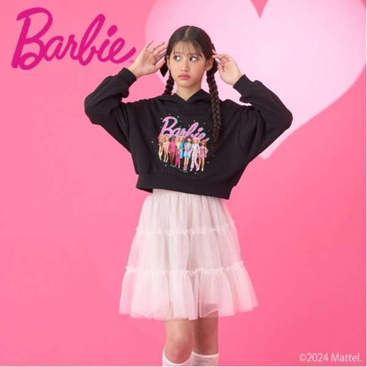 Barbie / Black Cropped Parka,Black, large image number 17