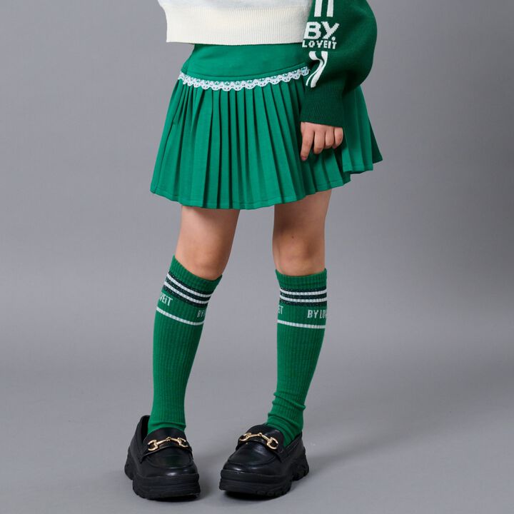 Tiered Pleated Skirt,, medium