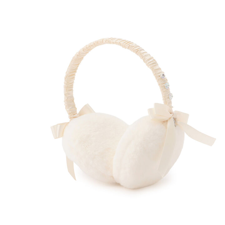 Ribbon Faux Fur Ear Muffs,, medium