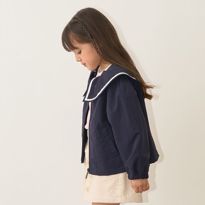 Frill Collar Windbreaker,Navy, medium image number 27