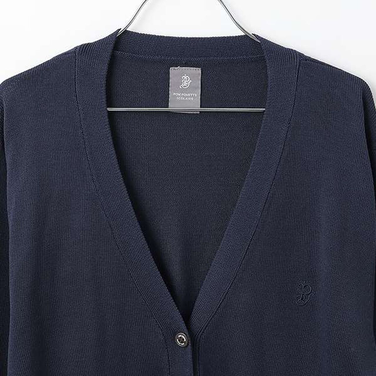 Cool Touch Antibacterial Deodorant V-Neck Cardigan,Navy, large image number 7