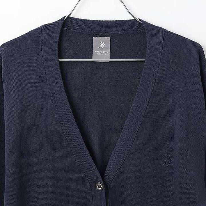 Cool Touch Antibacterial Deodorant V-Neck Cardigan,Navy, medium image number 7