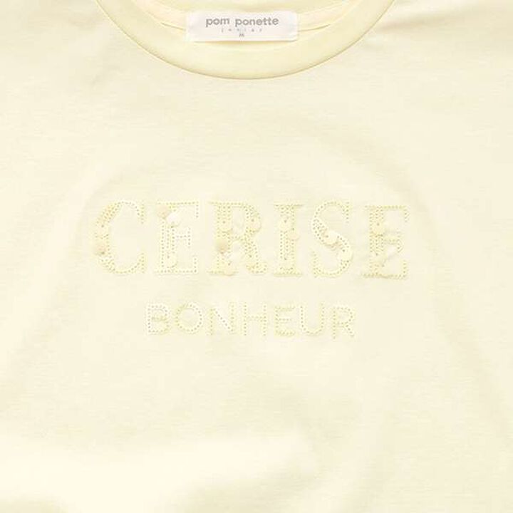 Sequined Logo T-Shirt,White, medium image number 9