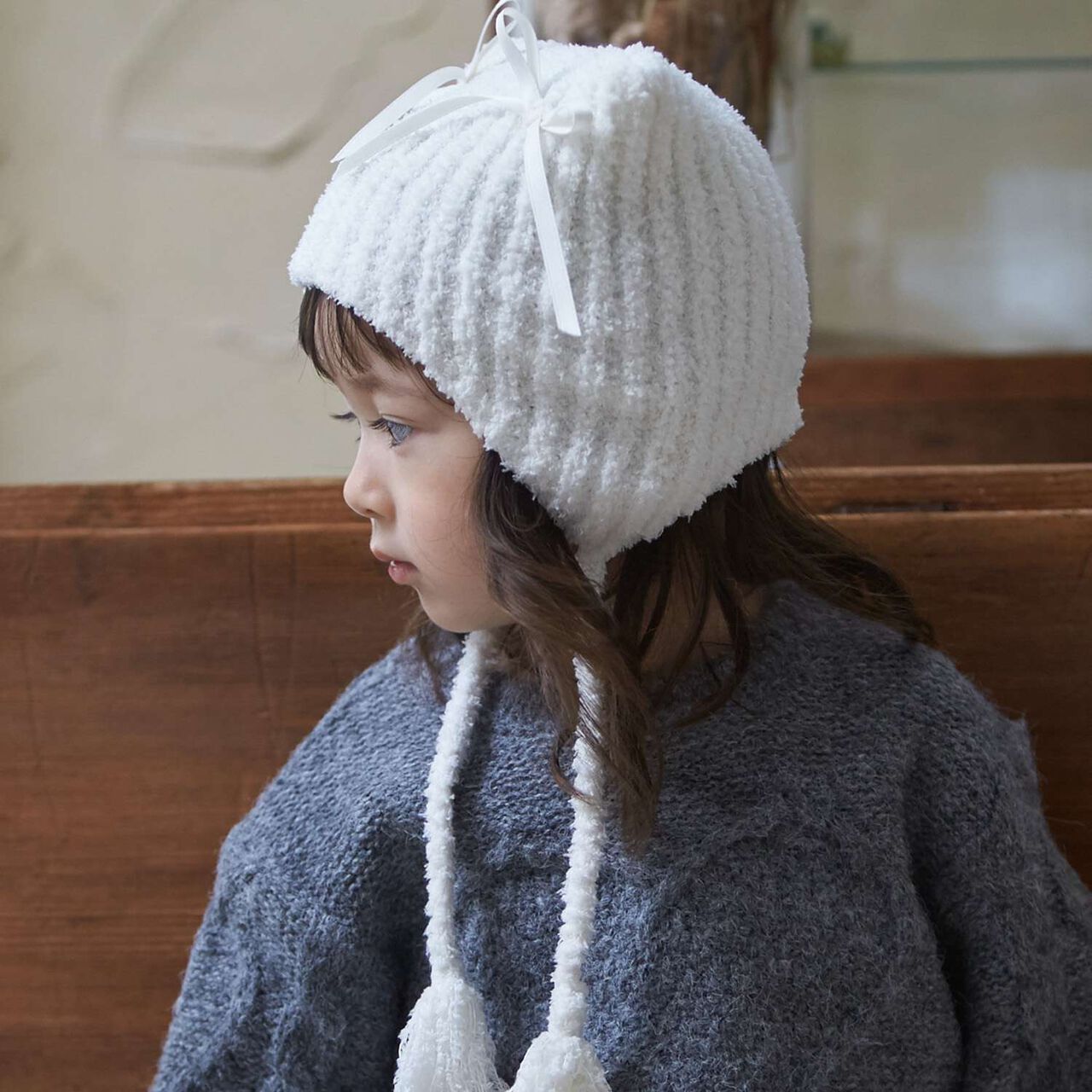 Marshmallow Cat Ear Beanie,Mocha tea, large image number 1