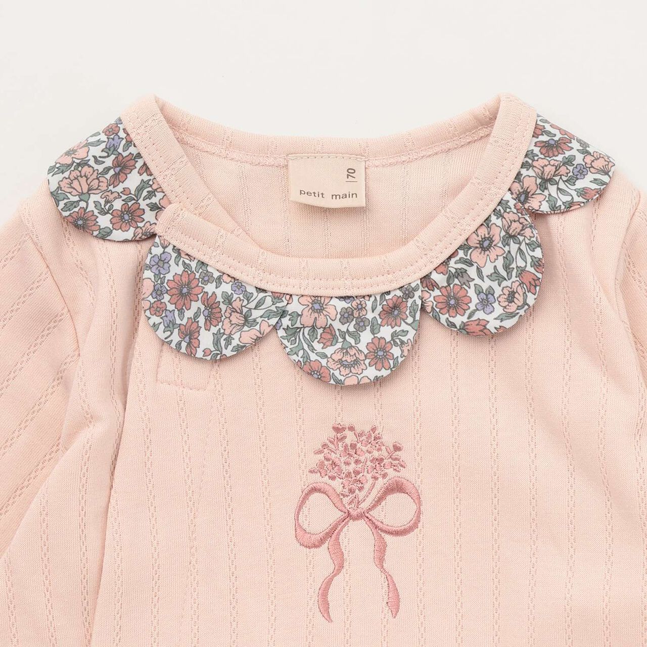 Scallop Trim Collar Coverall,Lilac, large image number 2