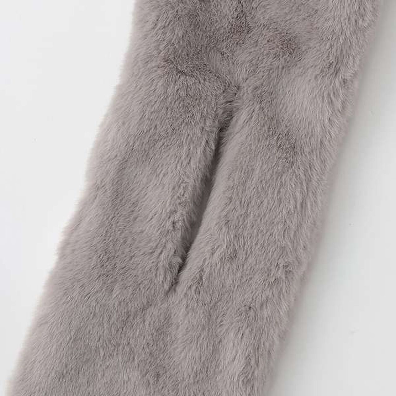 Pearl-Embellished Faux Fur Tippet,Light pink, large image number 3