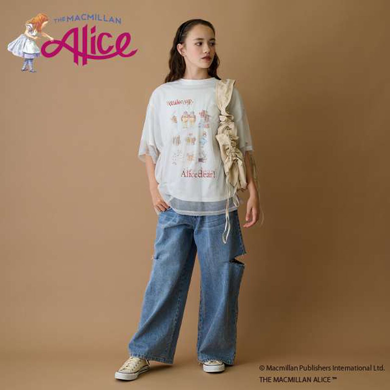 [AMI] Macmillan Alice Glitter Tulle T-Shirt Set,Off white, large image number 4