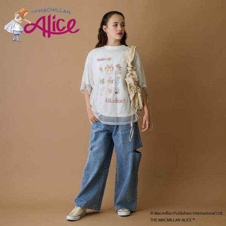 [AMI] Macmillan Alice Glitter Tulle T-Shirt Set,Off white, medium image number 4