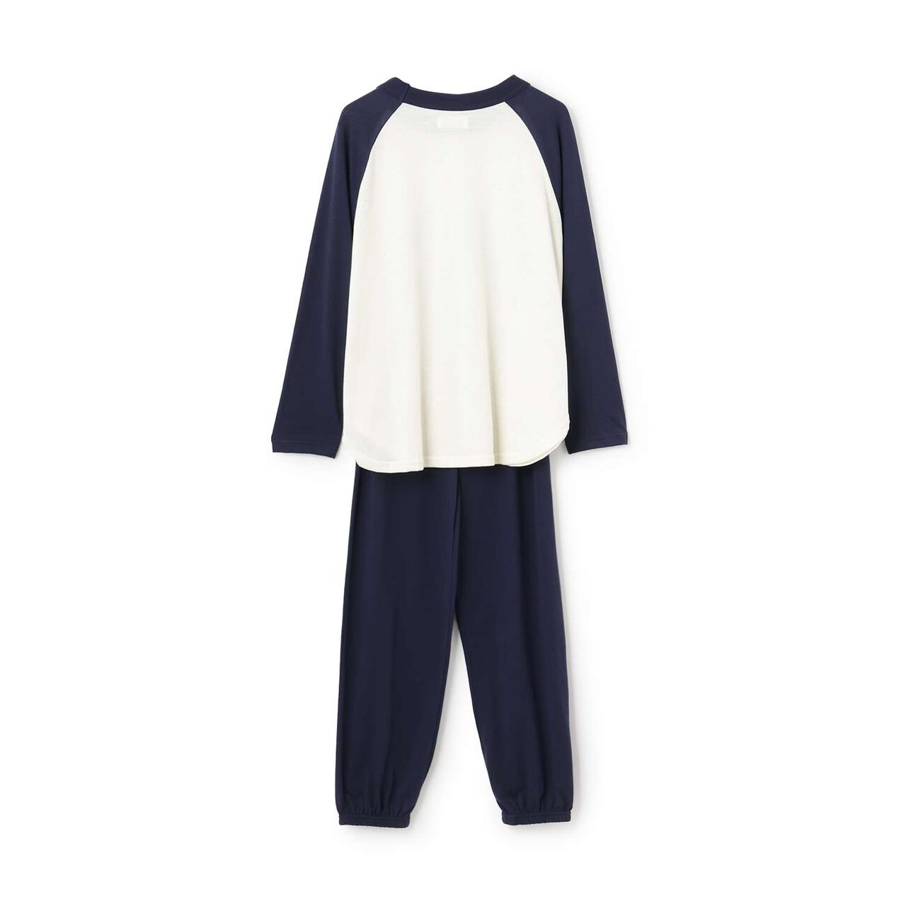 Logo Raglan Long-Sleeve T-Shirt & Pants Set [Loungewear/Pajamas],Navy, large image number 1