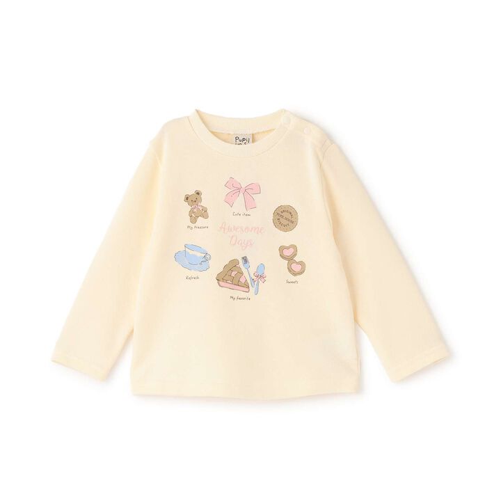 Sweets Motif Fleece Pullover,Navy, medium image number 8