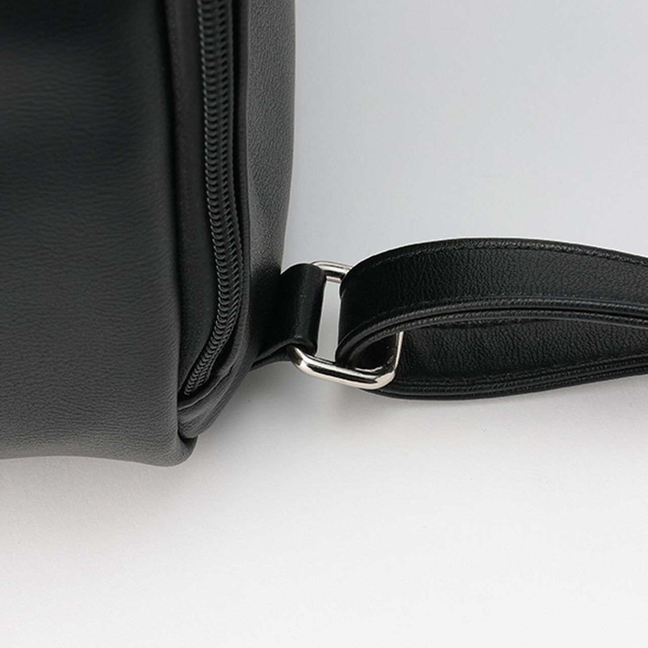 Bucket Backpack with Ribbon Charm,Black, large image number 8