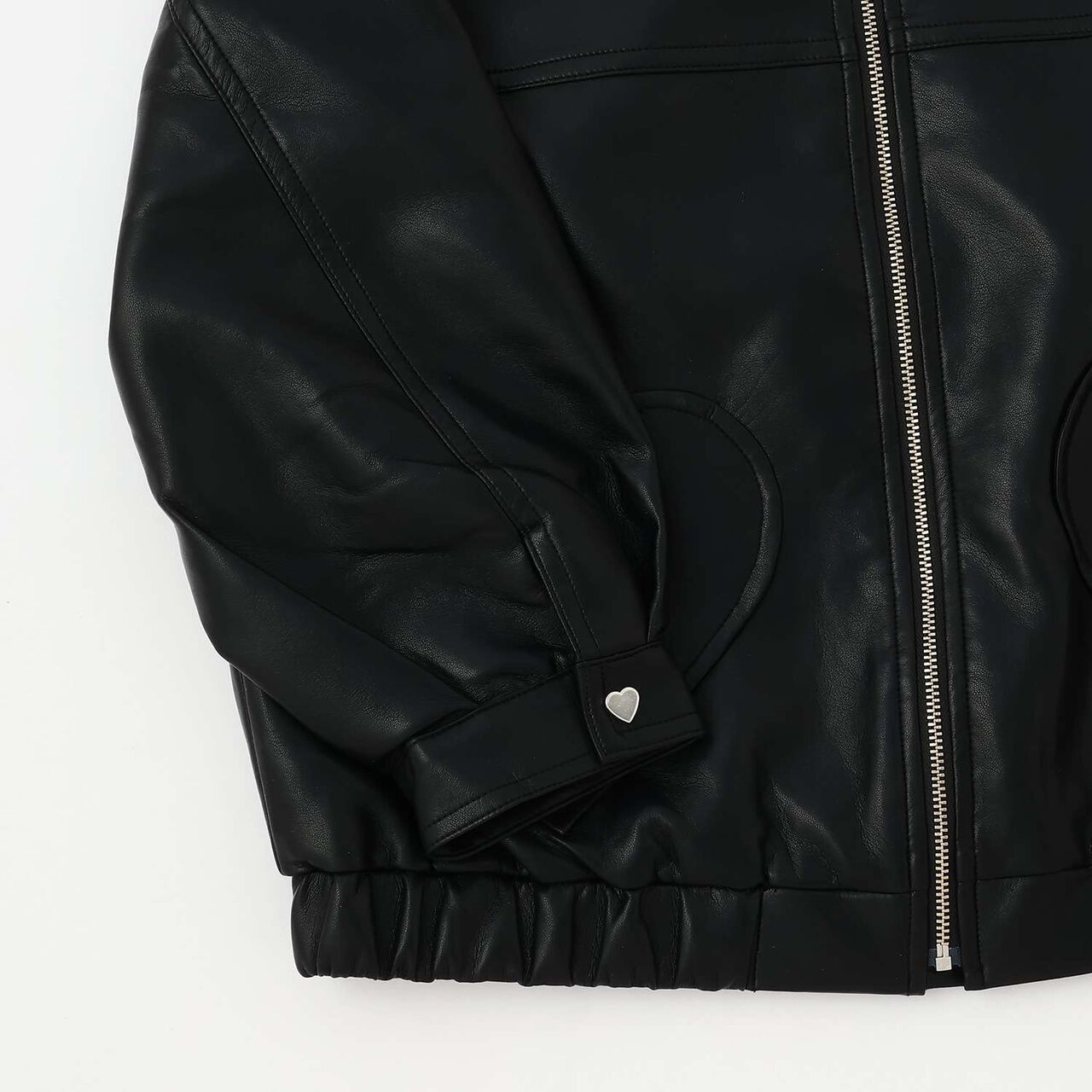 Oversized Faux Leather Bomber Jacket,Pink, large image number 4