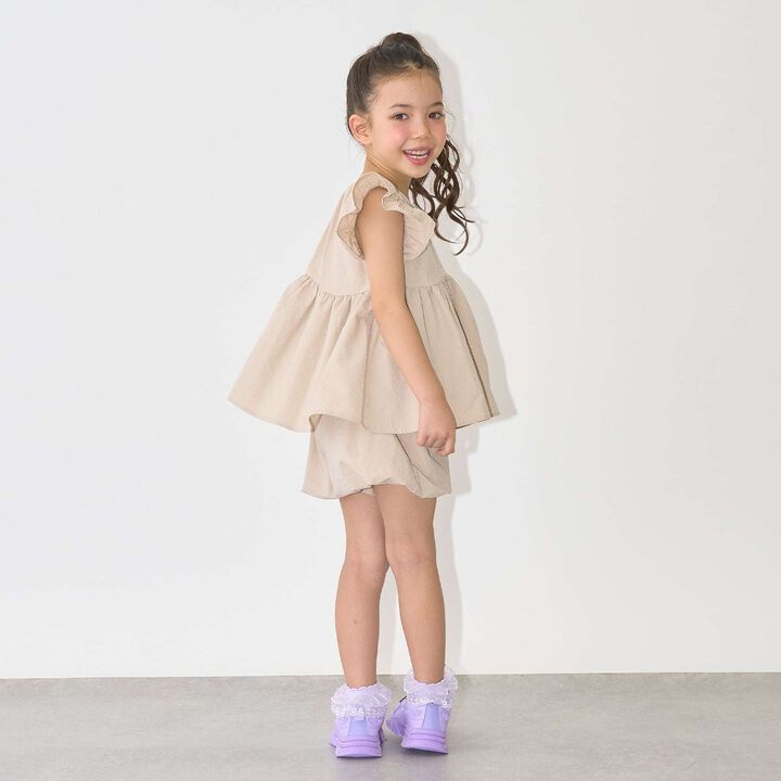 [Outfit Set] Wavy Peplum Blouse & Balloon Pants Set,Navy, medium image number 20