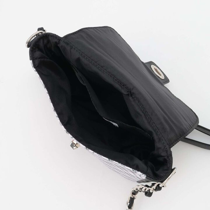 Chain PU Shoulder Bag,Off white, medium image number 5