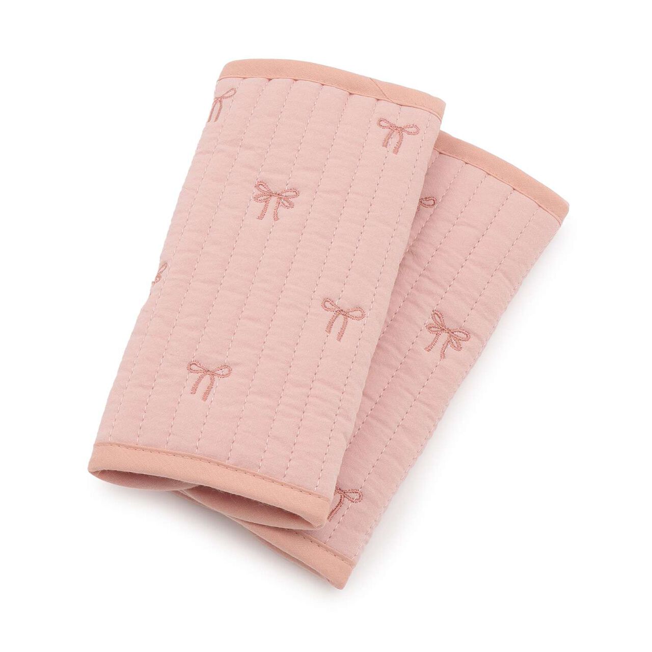 Quilted Embroidery Belt Cover,Light pink, large image number 0