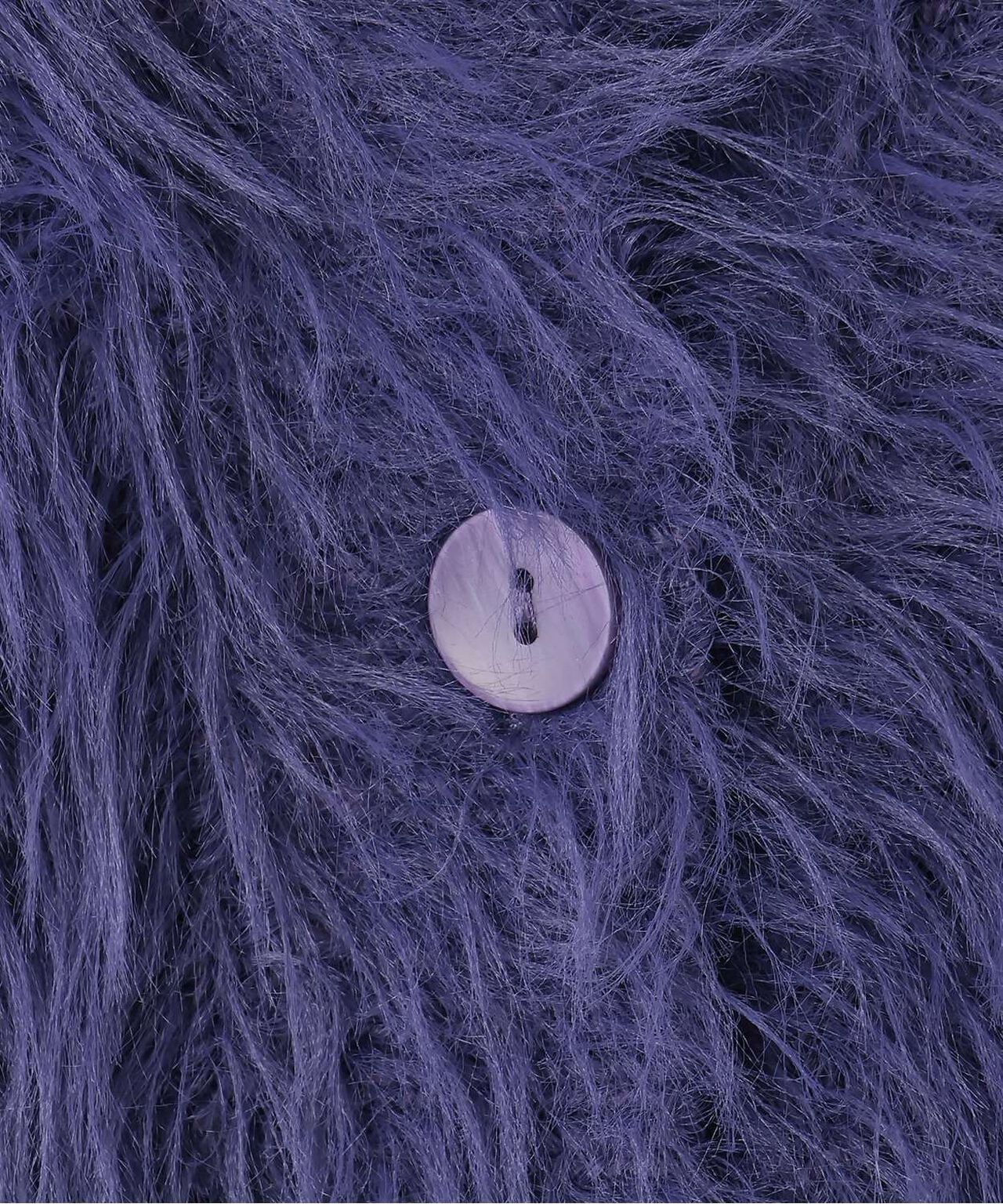 Shaggy Short Cardigan,Purple, large image number 8