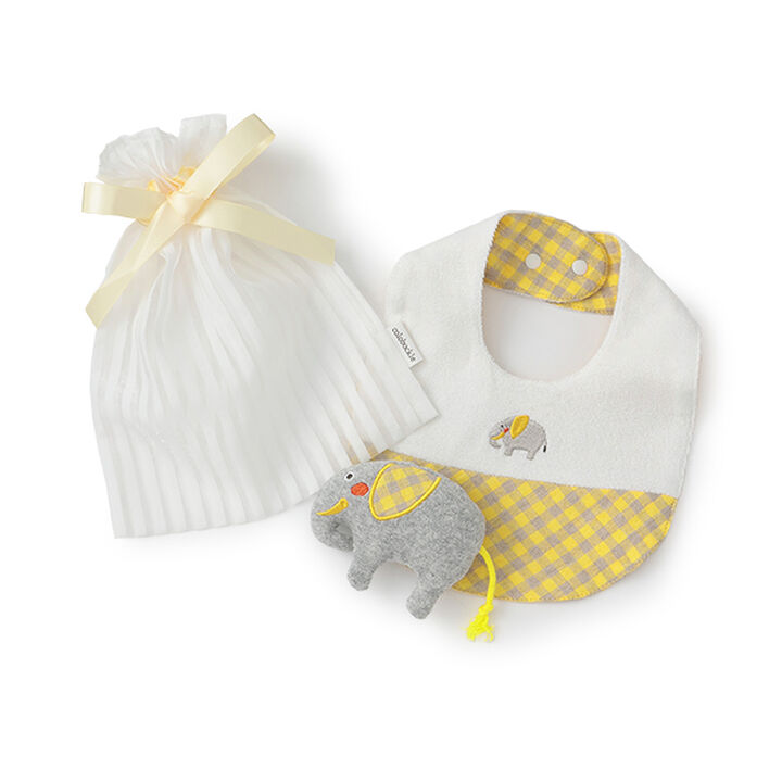 Korobokkuru Bib & Rattle Set with Pouch,Multi color, medium image number 1