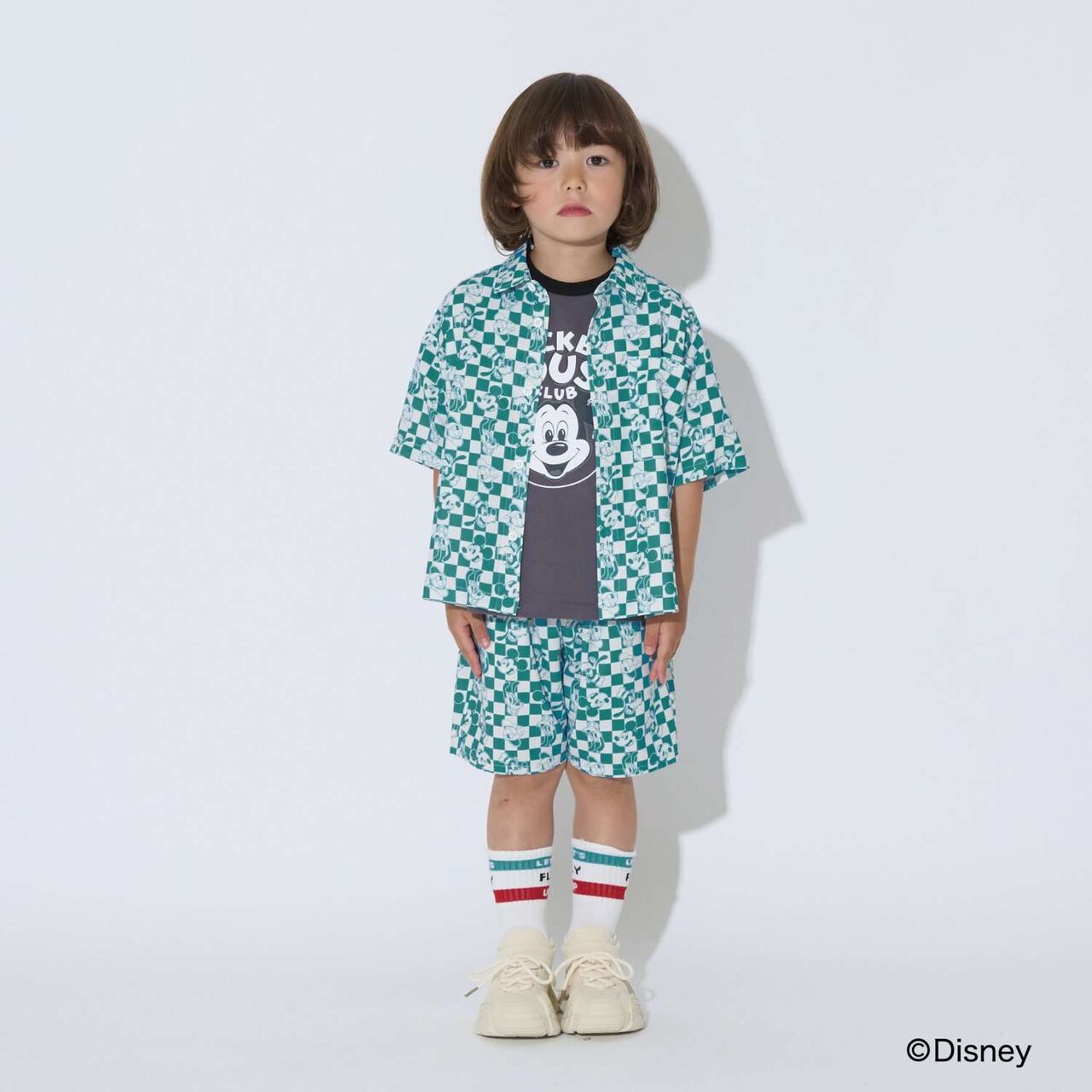 [Disney] [Comfortable Jersey] Assorted Print Ringer T-Shirt,Charcoal gray, large image number 18