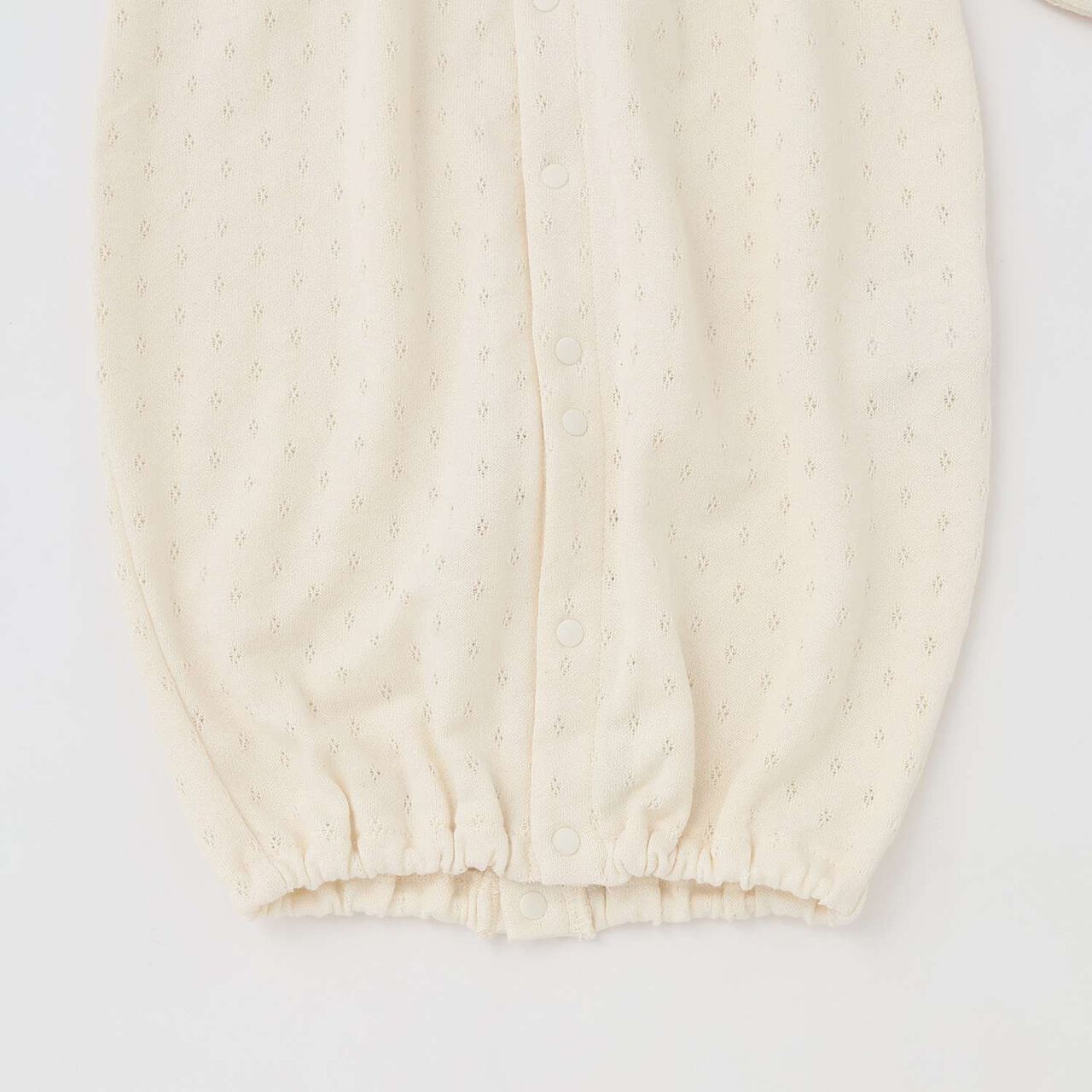 Wild Strawberry Yoke Switch 2WAY Romper [Organic] [Made in Japan],Pearl white, large image number 8