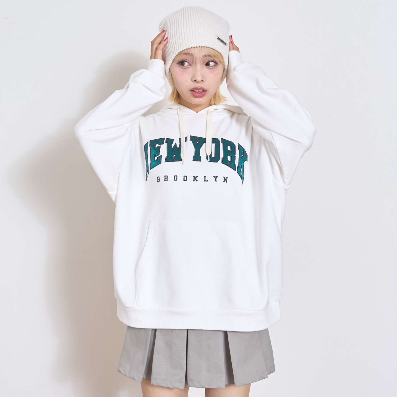 [Seconds Cute Top] [LTXC] College Loose Parka,Green, large image number 1