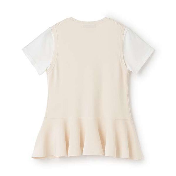 Lightweight Knit Vest & T-Shirt Set,Black, medium image number 1