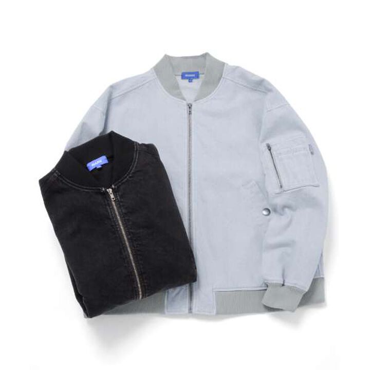 Denim Bomber Jacket,Light blue, medium image number 3